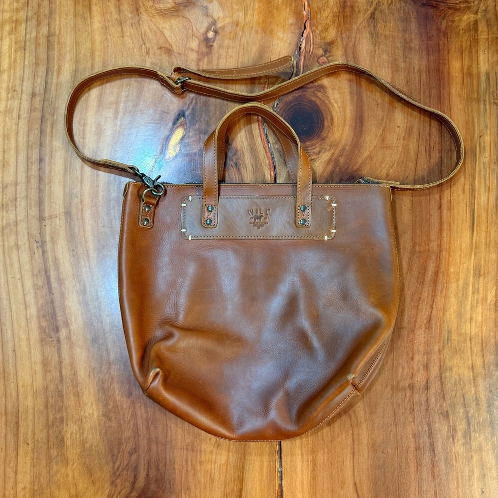 Will Leather Goods Simple Satchel Bag Purse Shoulder strap Crossbody